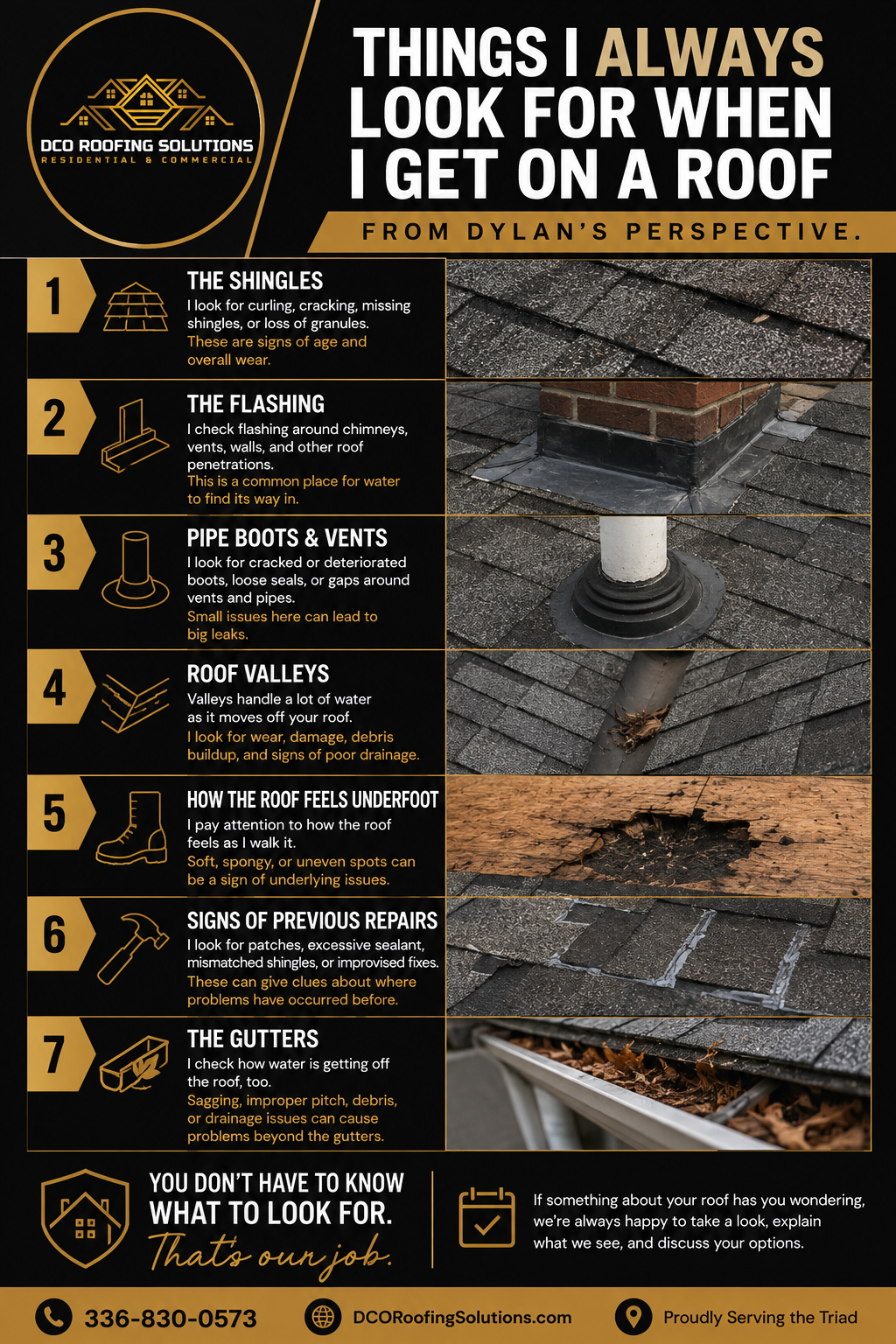DCO Roofing roof checklist